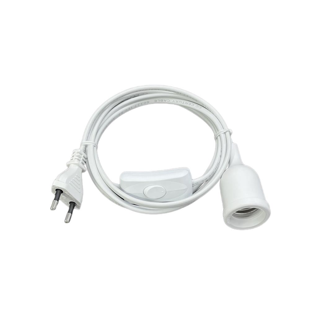 ขั้วหลอดพร้อมสายมีสวิตช์ SOKAWA S-326 2 เมตร สีขาว