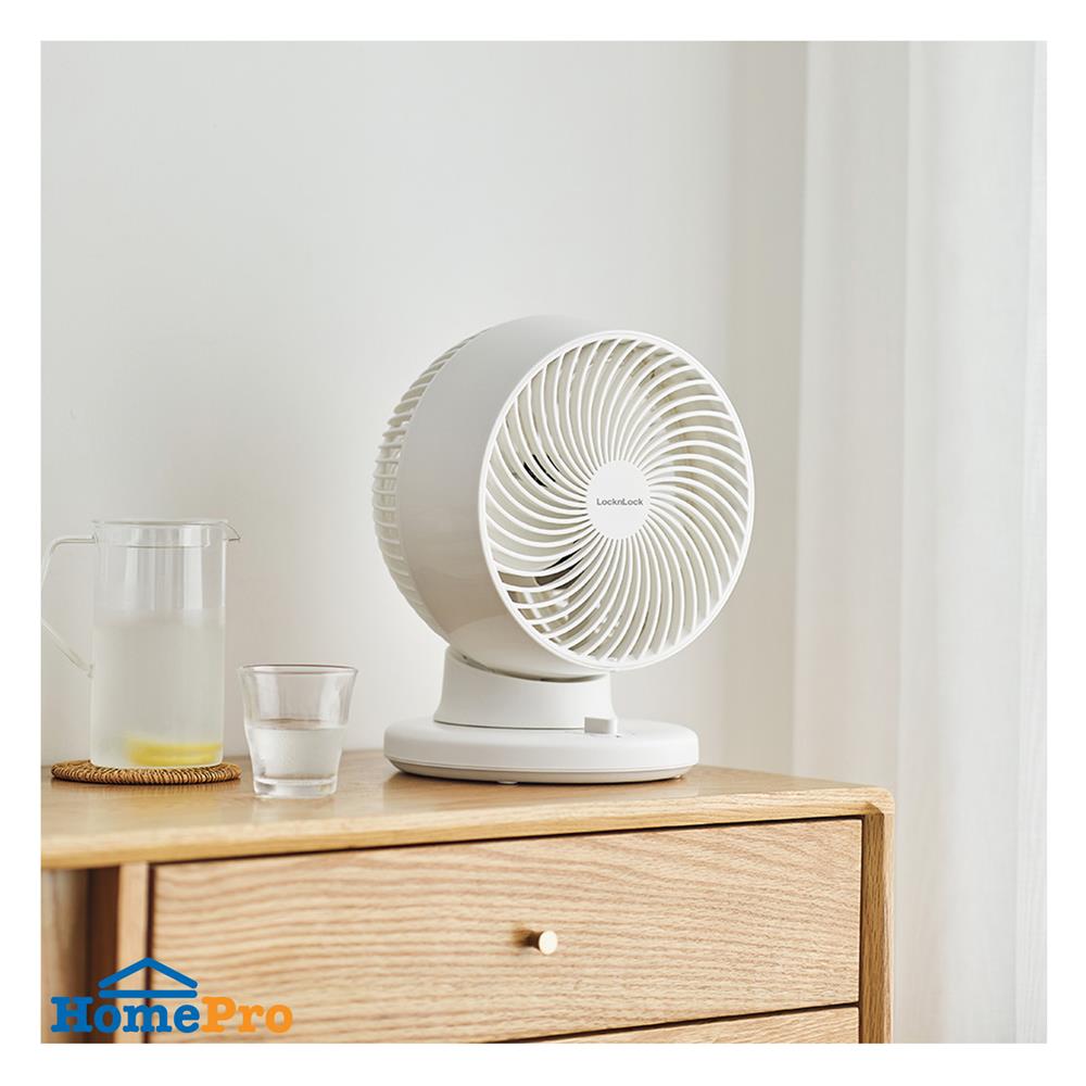 พัดลมตั้งโต๊ะ 9 นิ้ว LOCKNLOCK ENF156IVY สีครีมงาช้าง
