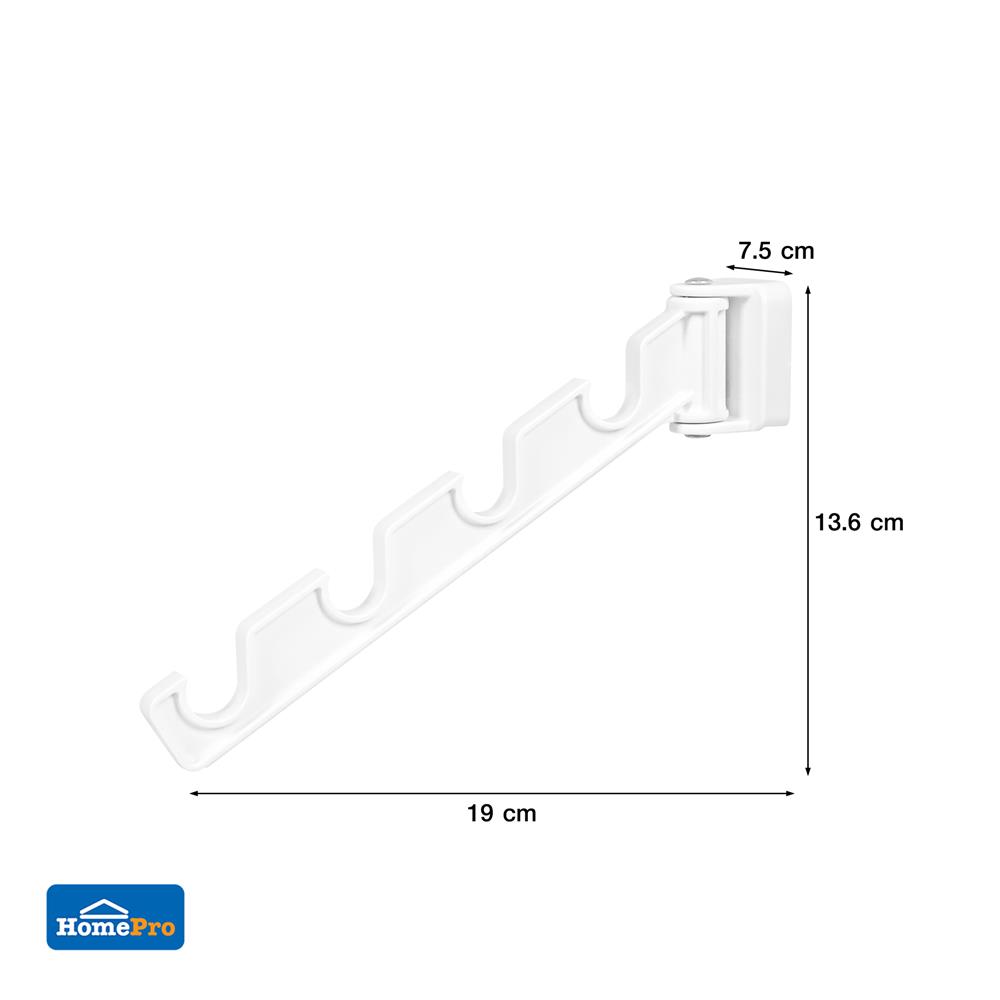ขอแขวนทรงขั้นบันไดติดเทปกาว PLIM 5490 สีขาว