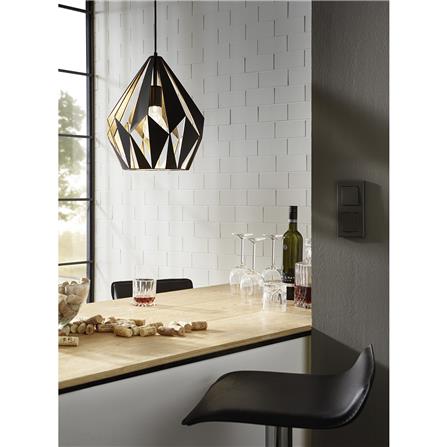 ไฟช่อ EGLO CARLTON 1 49931 สีดำ/ทอง 1 หัว_2