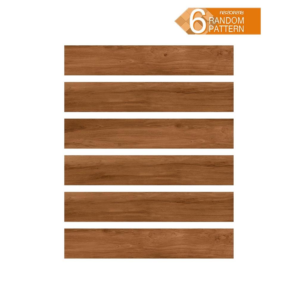 กระเบื้องพื้นพอร์ซเลน 20x120 ซม. TARA มันจาโร น้ำตาล A 1.2 ตร.ม.