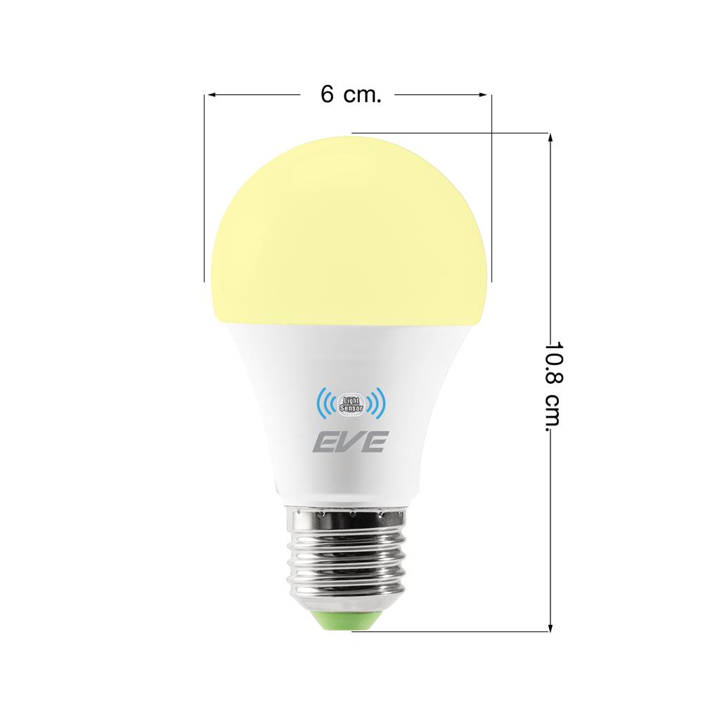 หลอด LED EVE A60 LIGHT SENSOR 9 วัตต์ WARM WHITE E27