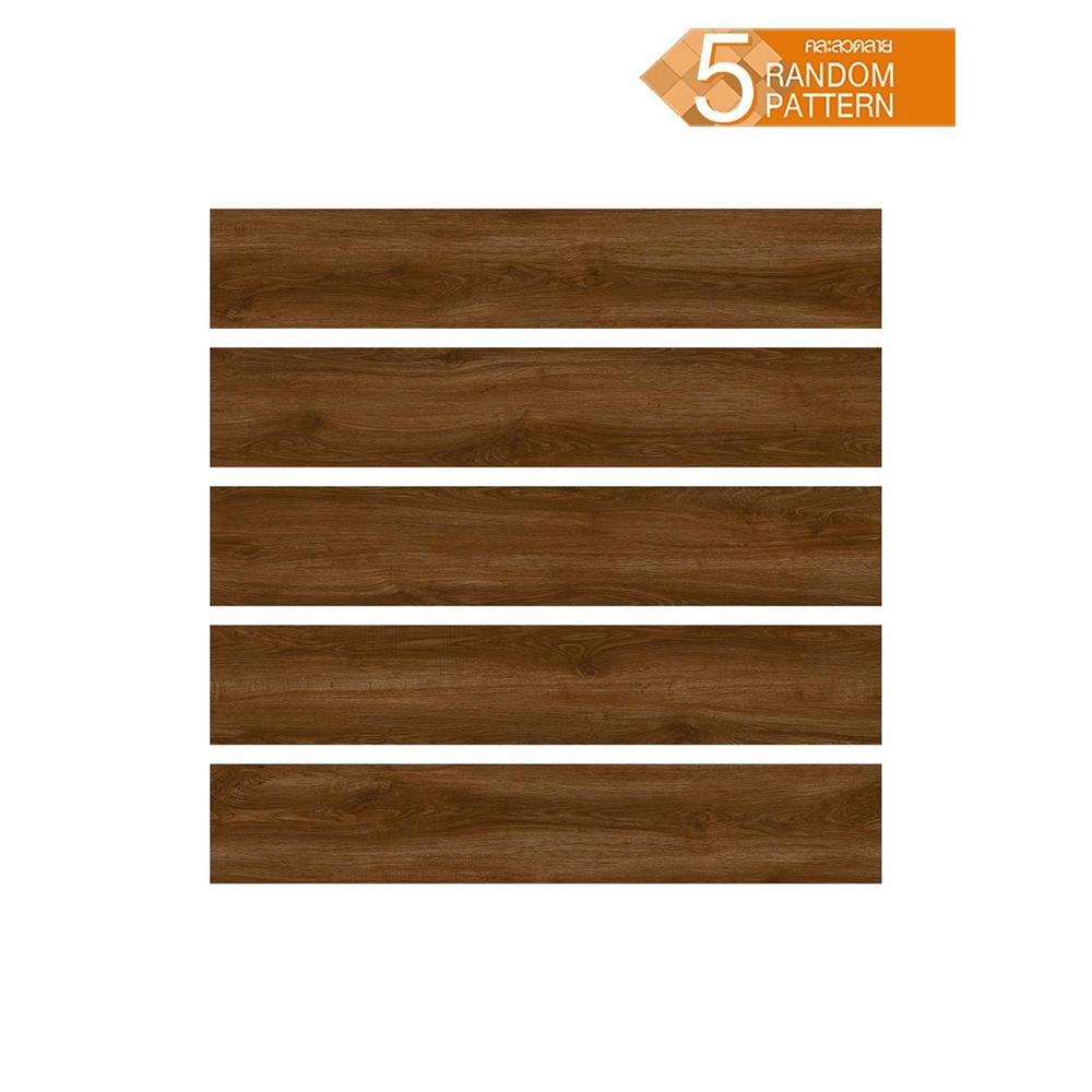 กระเบื้องพื้นพอร์ซเลน 20x120 ซม. TARA โอโซโน่ น้ำตาล A 1.2 ตร.ม.
