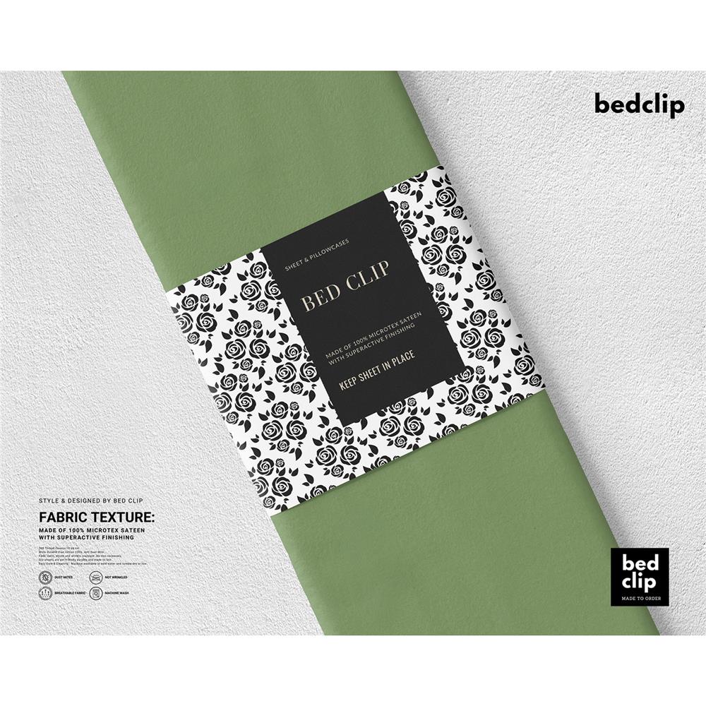 ปลอกผ้านวม BED CLIP MICROTEX 100X80 นิ้ว สี GREEN