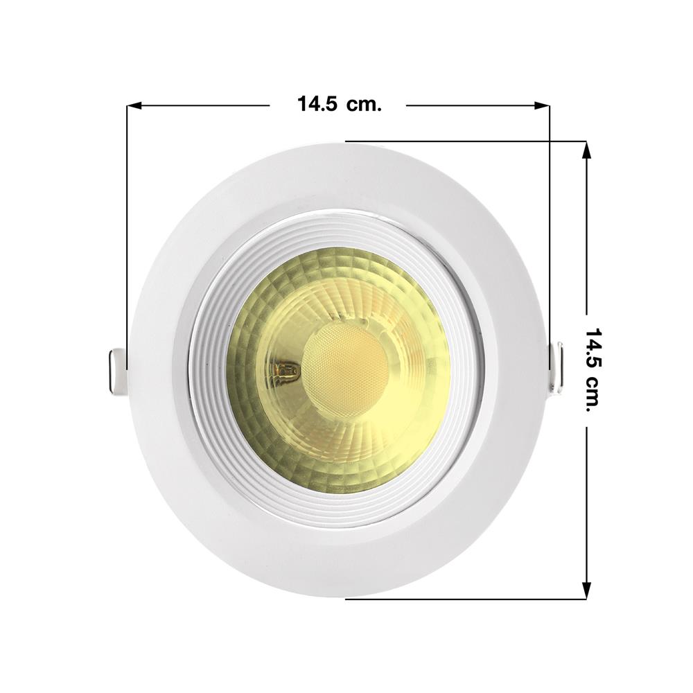 ดาวน์ไลท์ LED EVE 201408 4 นิ้ว 12 วัตต์ WARM WHITE สีขาว