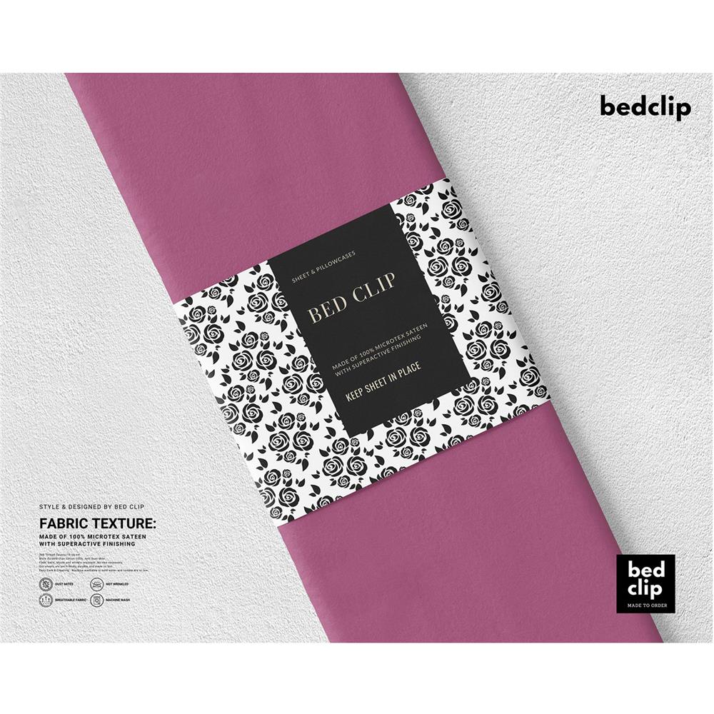 ปลอกผ้านวม BED CLIP MICROTEX 110X100 นิ้ว สี DARK PINK