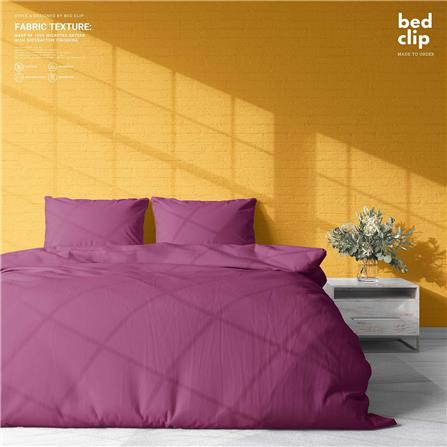ปลอกผ้านวม BED CLIP MICROTEX 110X100 นิ้ว สี DARK PINK_3