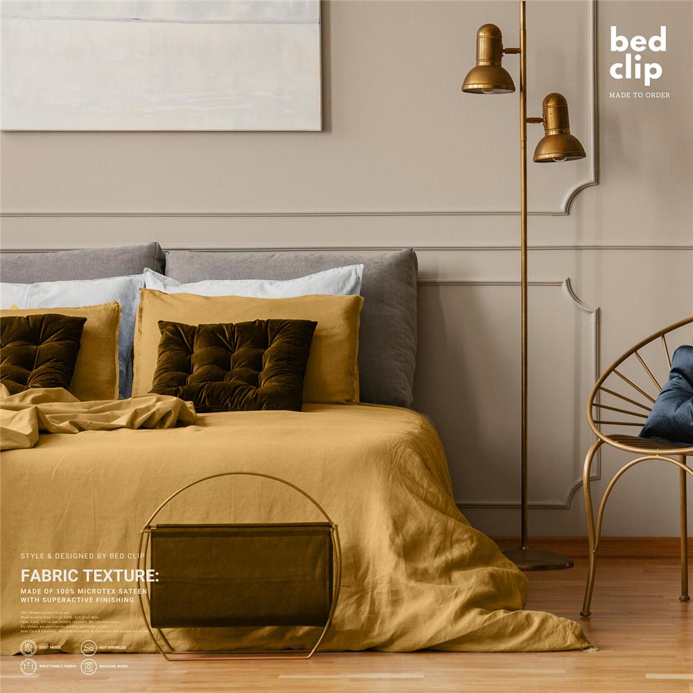 ปลอกผ้านวม BED CLIP MICROTEX 100X80 นิ้ว สี YELLOW