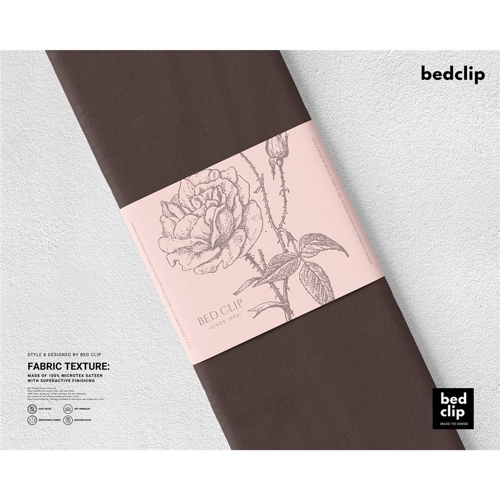ปลอกผ้านวม BED CLIP MICROTEX 110X100 นิ้ว สี BROWN
