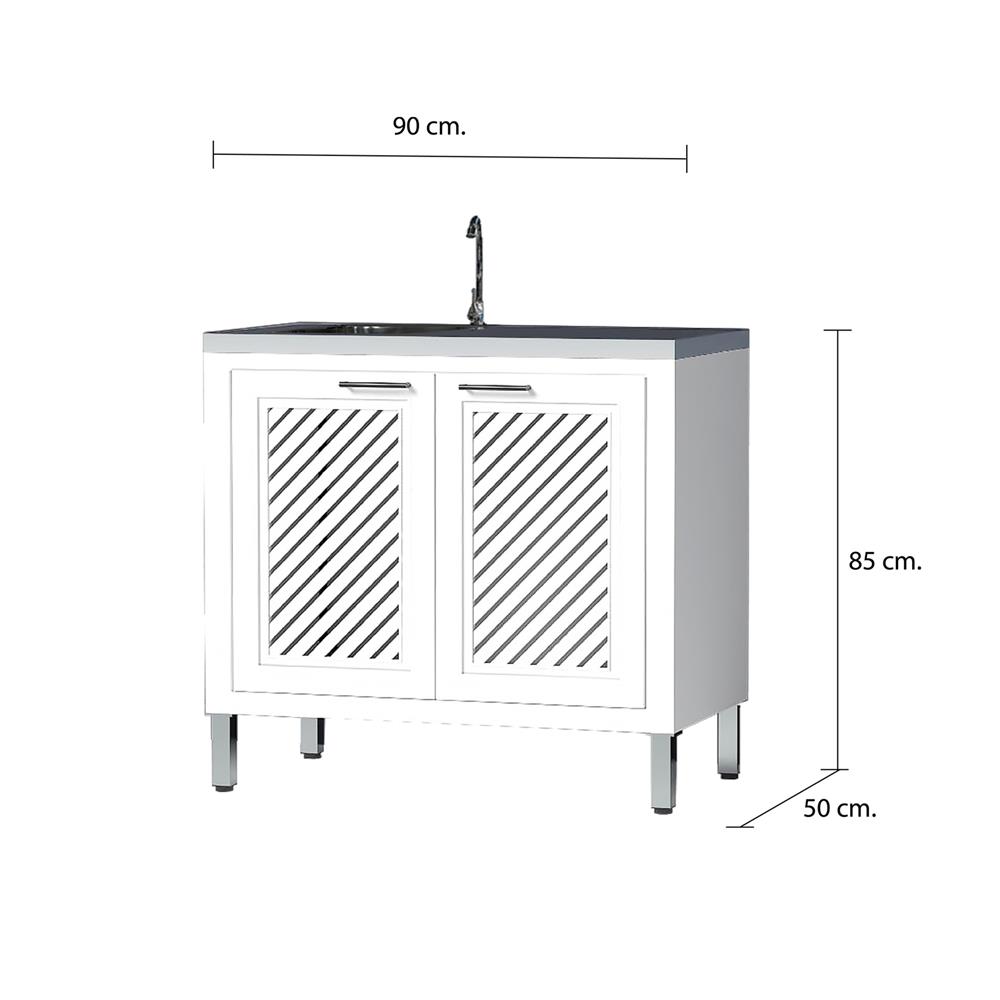 ตู้ตั้งพื้น CABIN HARPER 1 หลุม 1 ที่พัก 90x85 ซม. สีขาว