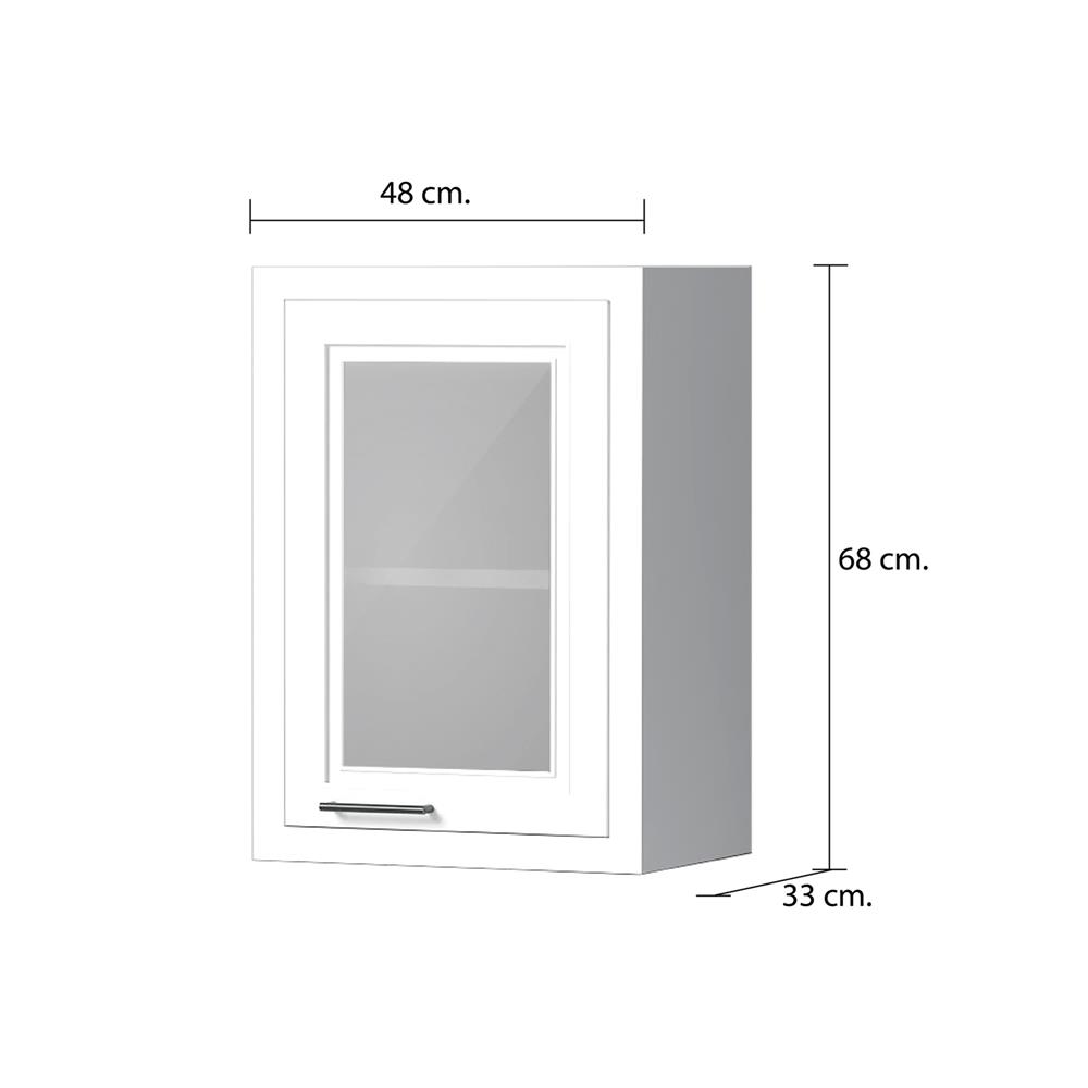 ตู้แขวนเดี่ยวบานกระจก CABIN HARPER 48x68 ซม. สีขาว