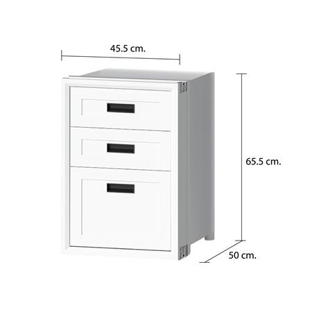 ตู้ลิ้นชัก 3 ชั้น CABIN HARPER 45.5x65.5 ซม. สีขาว_5