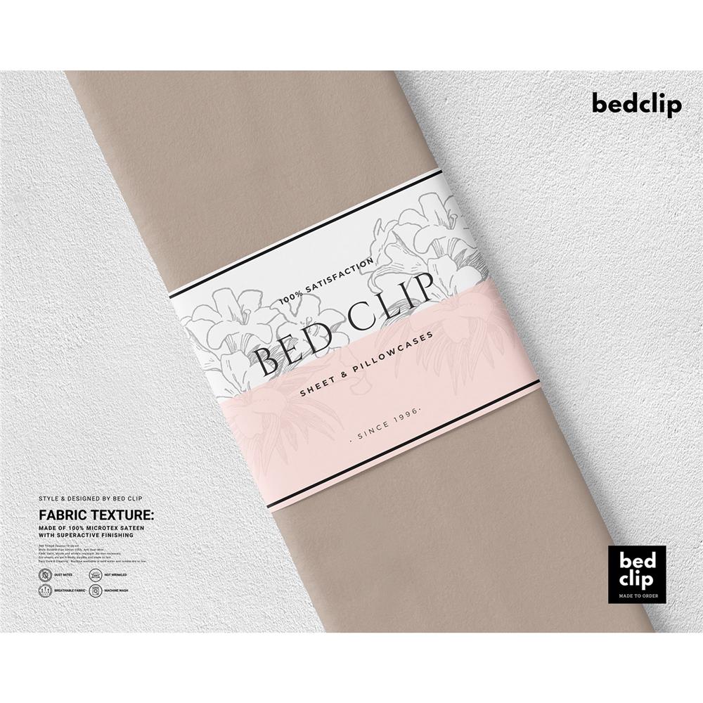 ปลอกผ้านวม BED CLIP MICROTEX 100X80 นิ้ว สี OVALTINE