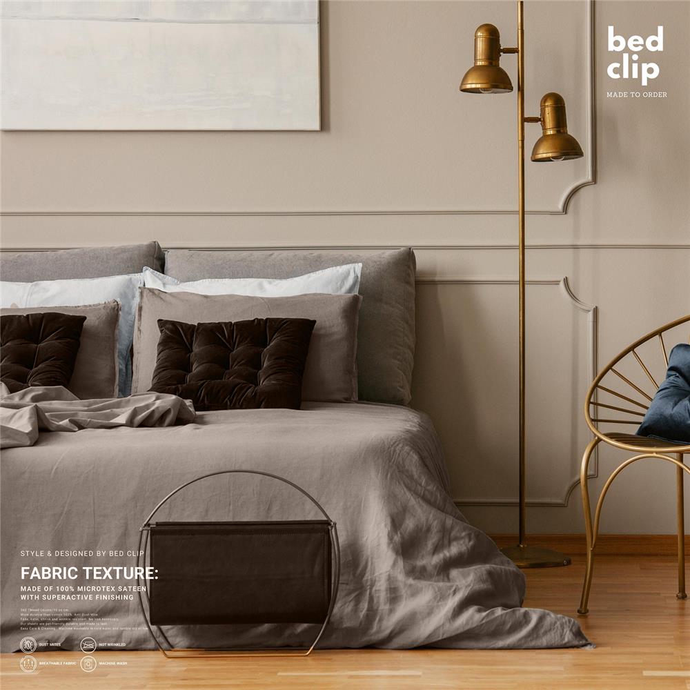 ปลอกผ้านวม BED CLIP MICROTEX 100X80 นิ้ว สี OVALTINE