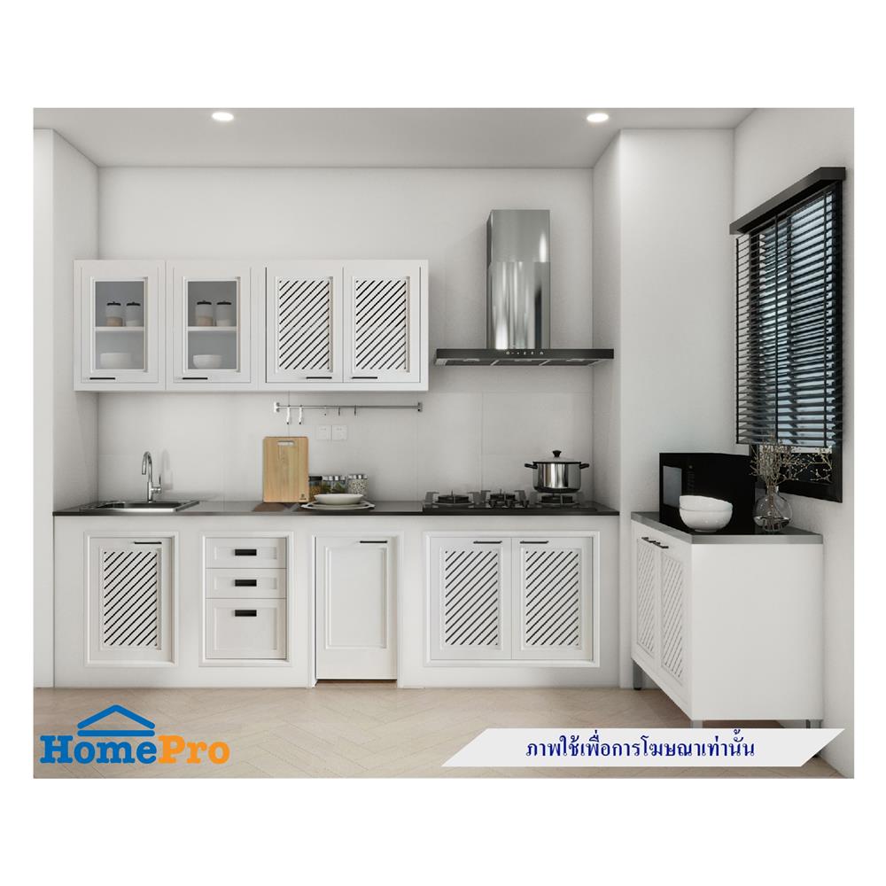 ตู้แขวนบานกระจกคู่ CABIN HARPER 88x68 ซม. สีขาว