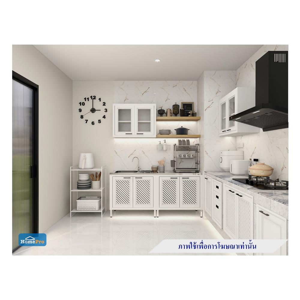 ตู้แขวนบานกระจกคู่ CABIN HARPER 88x68 ซม. สีขาว