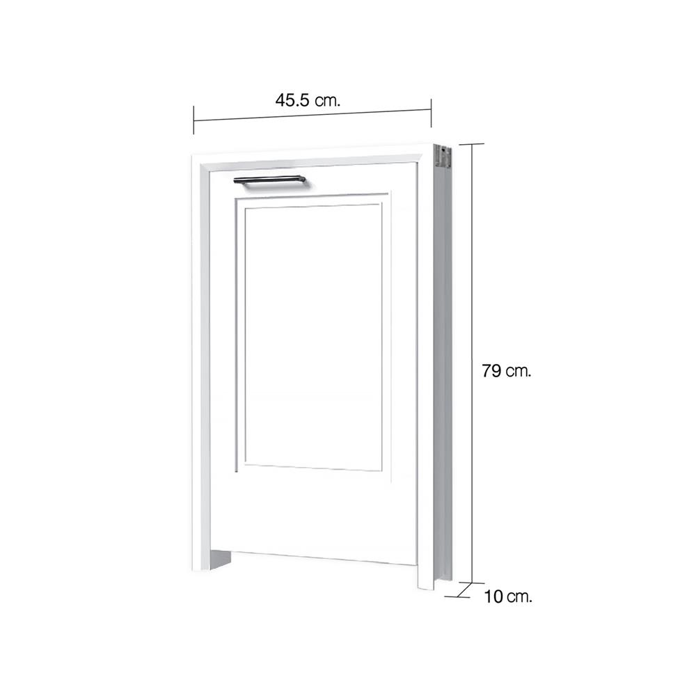 บานถังแก๊ส CABIN HARPER 45.5x79 ซม. สีขาว