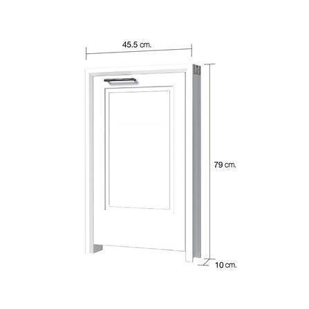 บานถังแก๊ส CABIN HARPER 45.5x79 ซม. สีขาว_5