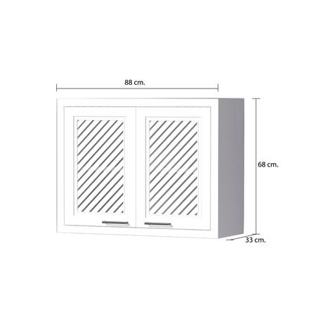 ตู้แขวนคู่ CABIN HARPER 88x68 ซม. สีขาว_5