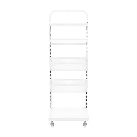 ชั้นวาง 5 ชั้น มีล้อ STACKO BRISK 35.5x30.7x103 ซม. สีขาว_2