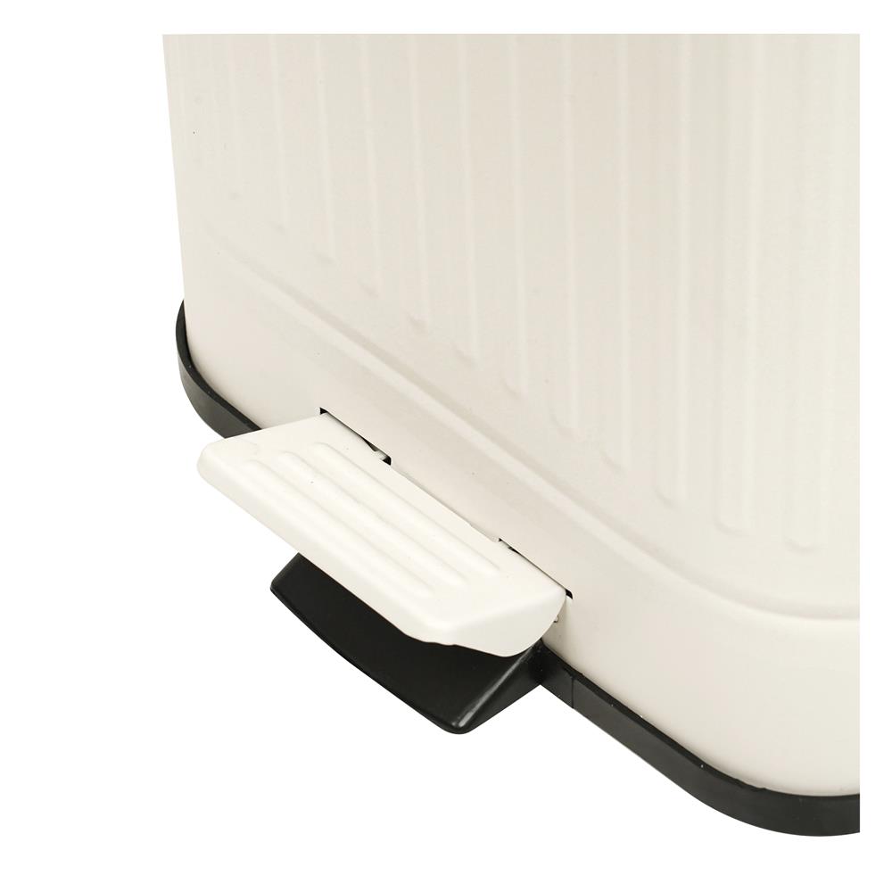 ถังขยะเหยียบเหลี่ยม ACCO META 12 ลิตร สีครีม