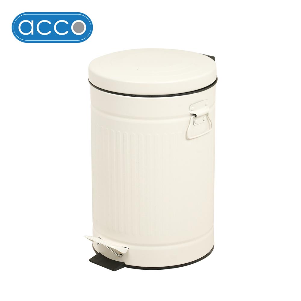 ถังขยะเหยียบกลม ACCO META 12 ลิตร สีครีม_1