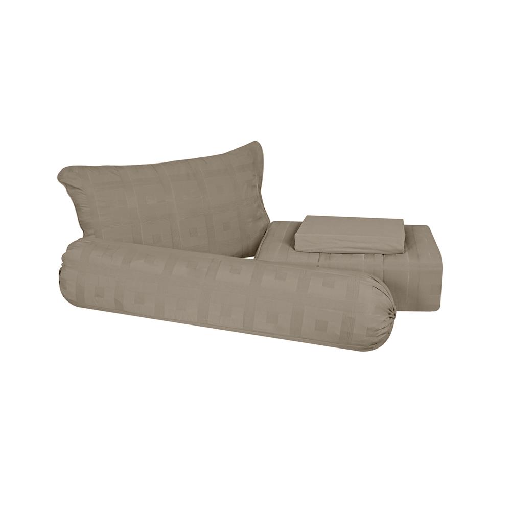 ชุดผ้าปูที่นอน 3.5 ฟุต 4 ชิ้น HOME LIVING STYLE TOMMY สีน้ำตาล