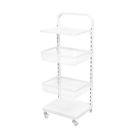 ชั้นวาง 4 ชั้น มีล้อ STACKO BRISK 35.5x30.7x89.6 ซม. สีขาว