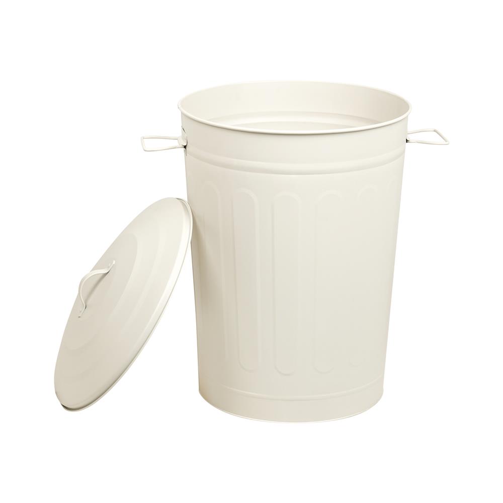 ถังขยะกลมฝาเปิด-ปิด ACCO META 48 ลิตร สีครีม