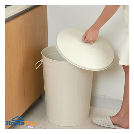 ถังขยะกลมฝาเปิด-ปิด ACCO META 48 ลิตร สีครีม_5