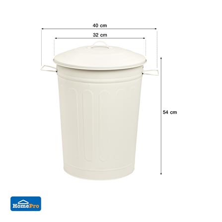 ถังขยะกลมฝาเปิด-ปิด ACCO META 48 ลิตร สีครีม_7