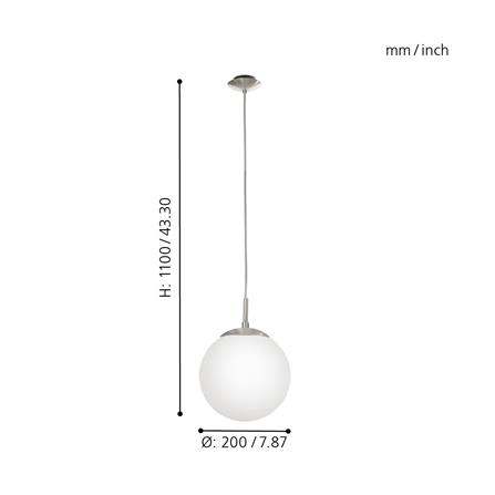 ไฟช่อ EGLO RONDO 85261 สีขาว/เงิน 1 หัว_3