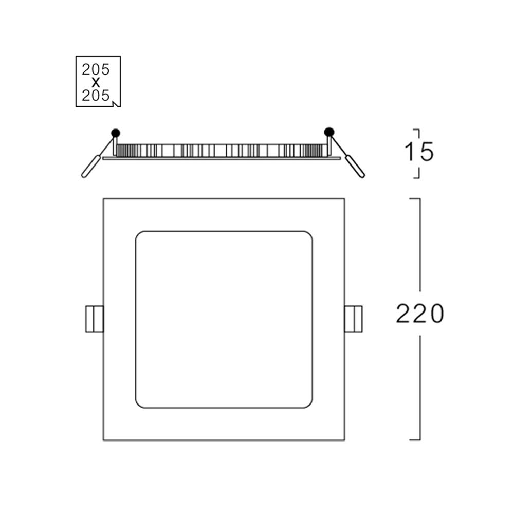ดาวน์ไลท์ LED LUMAX 20-A0726 8 นิ้ว 18 วัตต์ WARM WHITE สีขาว
