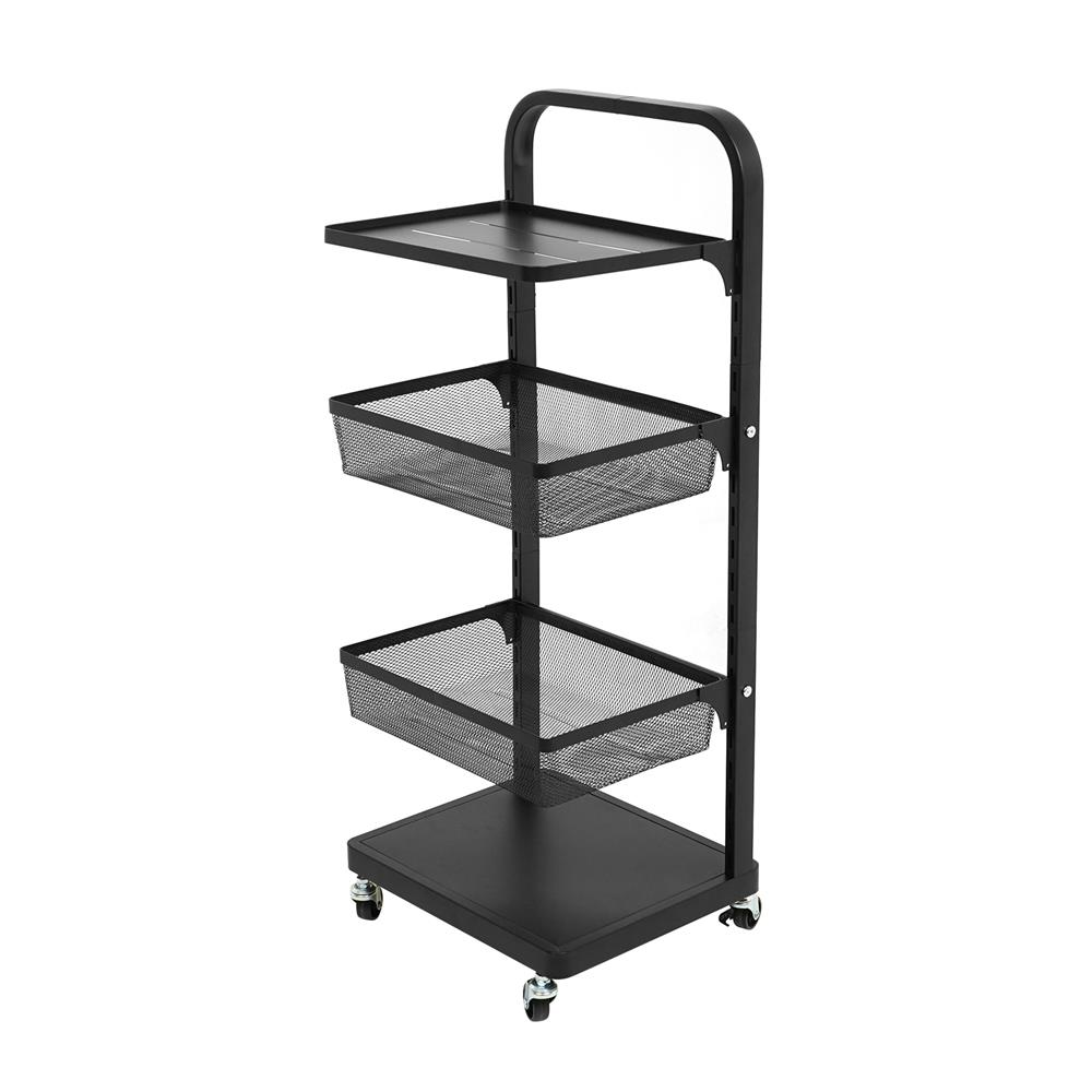 ชั้นวาง 4 ชั้น มีล้อ STACKO BRISK 35.5x30.7x89.6 ซม. สีดำ_0
