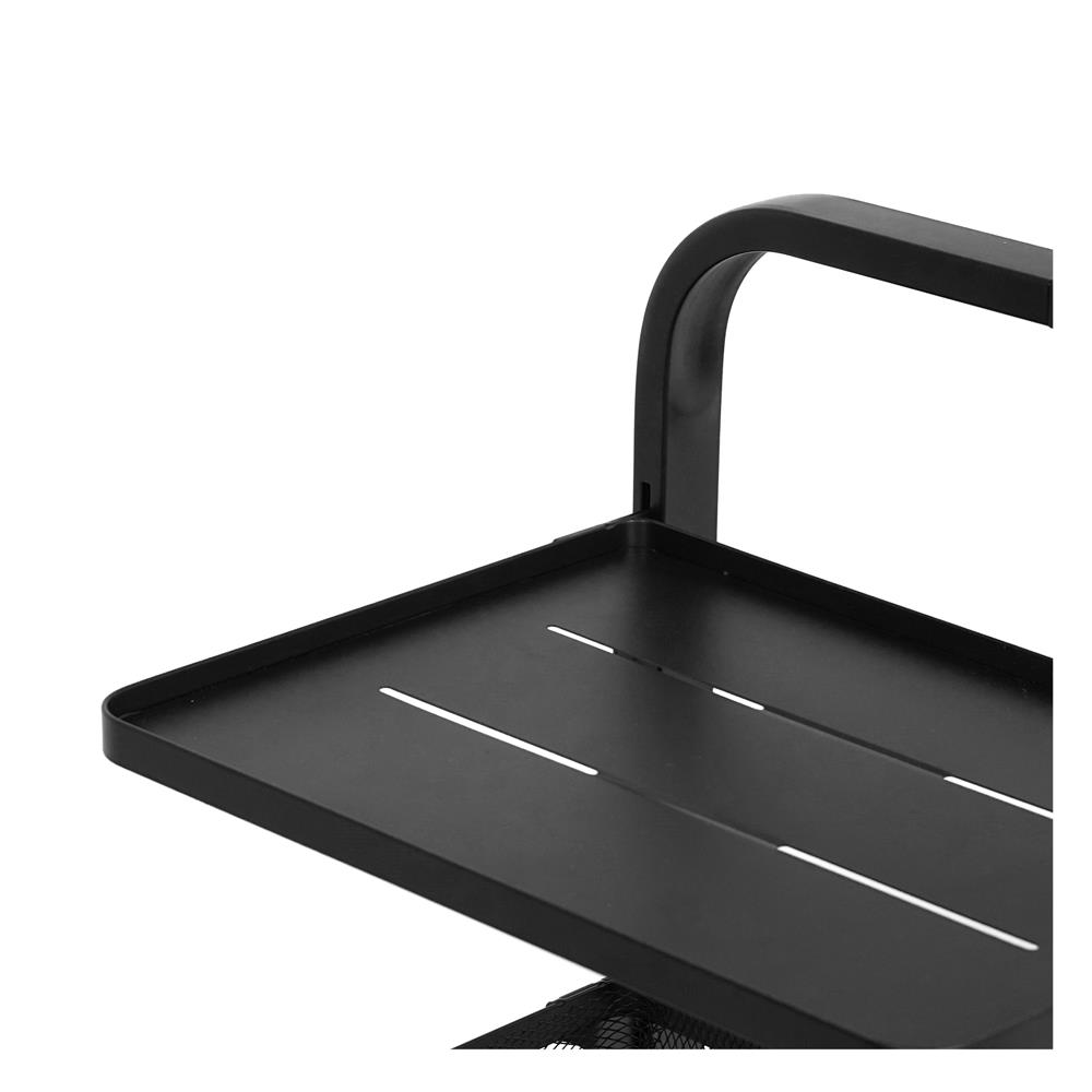 ชั้นวาง 4 ชั้น มีล้อ STACKO BRISK 35.5x30.7x89.6 ซม. สีดำ