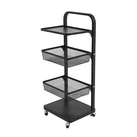 ชั้นวาง 4 ชั้น มีล้อ STACKO BRISK 35.5x30.7x89.6 ซม. สีดำ_1