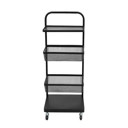 ชั้นวาง 4 ชั้น มีล้อ STACKO BRISK 35.5x30.7x89.6 ซม. สีดำ_2