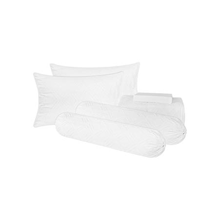 ชุดผ้าปูที่นอน 6 ฟุต 6 ชิ้น HOME LIVING STYLE EDEN สีขาว_2