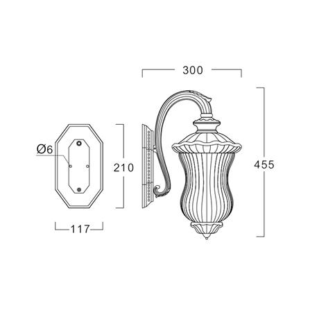 ไฟกิ่งภายนอก L&E 36-01947 สีทองแดง_5