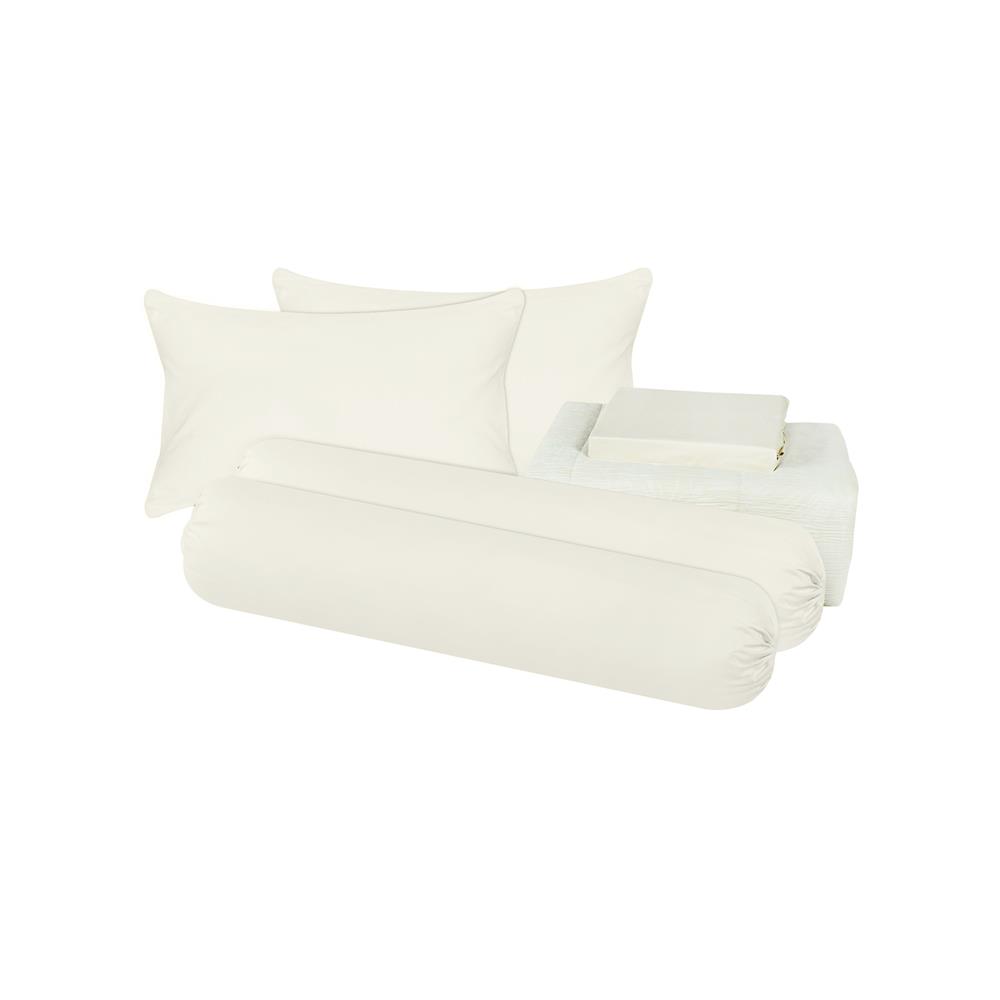 ชุดผ้าปูที่นอน 5 ฟุต 6 ชิ้น HOME LIVING STYLE ANDREA สีครีม