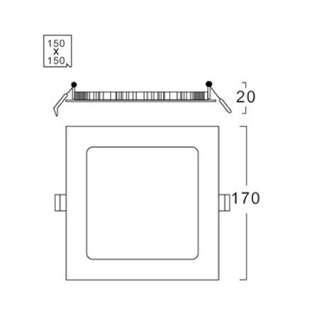 ดาวน์ไลท์ LED LUMAX 20-A0724 6.7 นิ้ว 12 วัตต์ WARM WHITE สีขาว_7