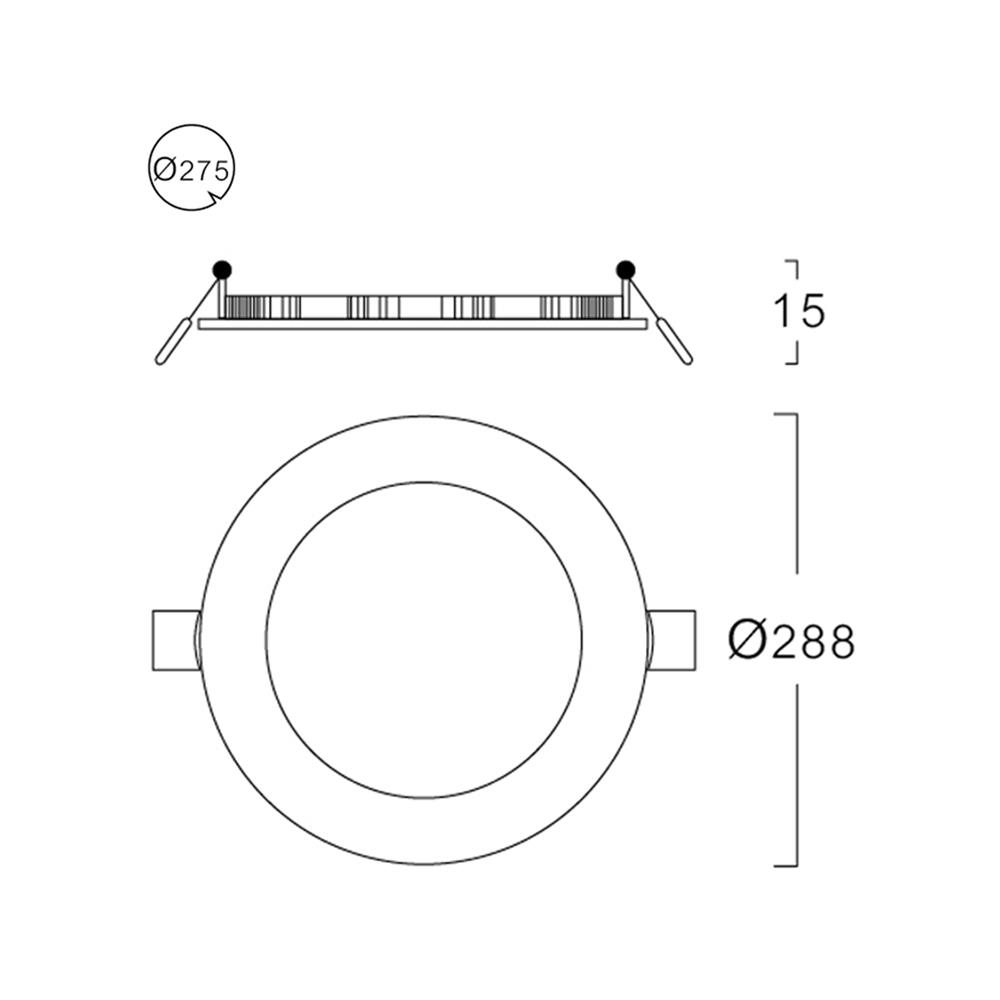 ดาวน์ไลท์ LED LUMAX 20-A0719 11.3 นิ้ว 24 วัตต์ DAYLIGHT สีขาว