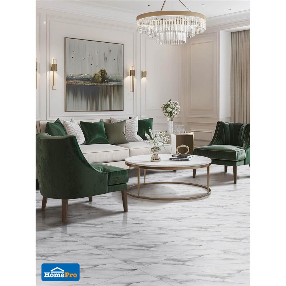 กระเบื้องพื้น 60x60 ซม. ภูผา ลอเรน ขาว PM 1.44 ตร.ม.