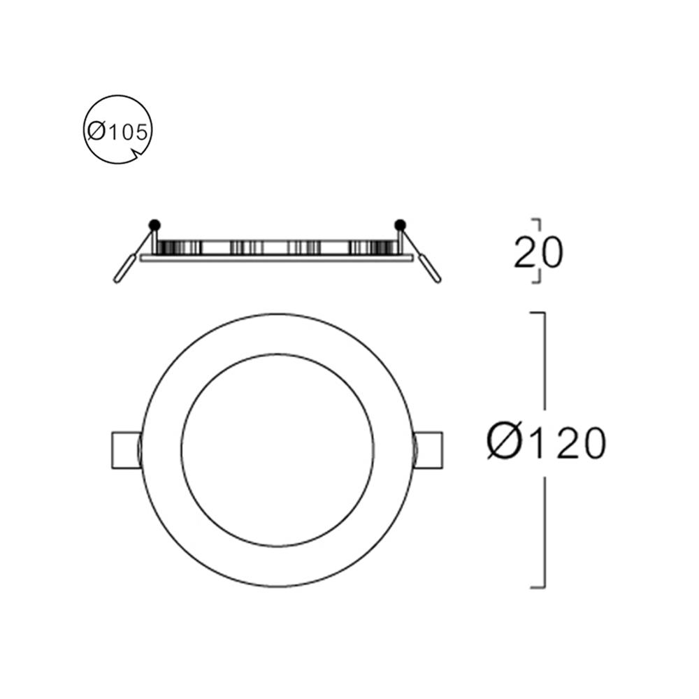 ดาวน์ไลท์ LED LUMAX 20-A0710 4.7 นิ้ว 6 วัตต์ WARM WHITE สีขาว