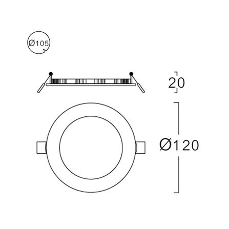 ดาวน์ไลท์ LED LUMAX 20-A0710 4.7 นิ้ว 6 วัตต์ WARM WHITE สีขาว_7