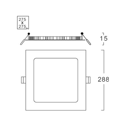 ดาวน์ไลท์ LED LUMAX 20-A0728 10.8 นิ้ว 24 วัตต์ WARM WHITE สีขาว_6