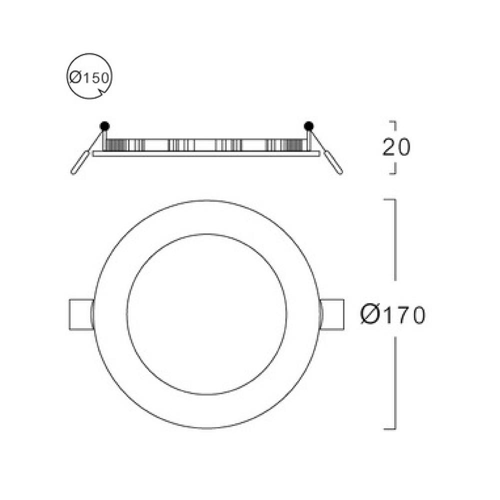 ดาวน์ไลท์ LED LUMAX 20-A0715 6.7 นิ้ว 12 วัตต์ DAYLIGHT สีขาว