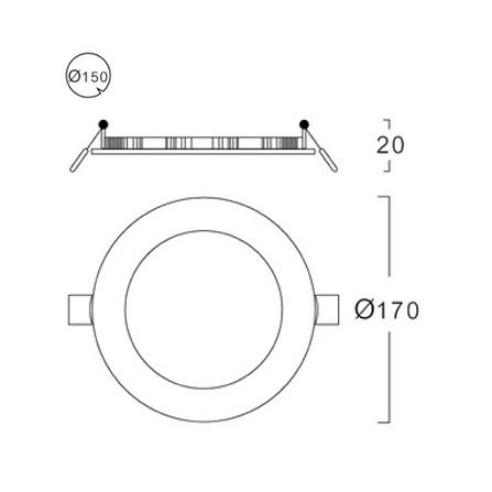 ดาวน์ไลท์ LED LUMAX 20-A0715 6.7 นิ้ว 12 วัตต์ DAYLIGHT สีขาว_6