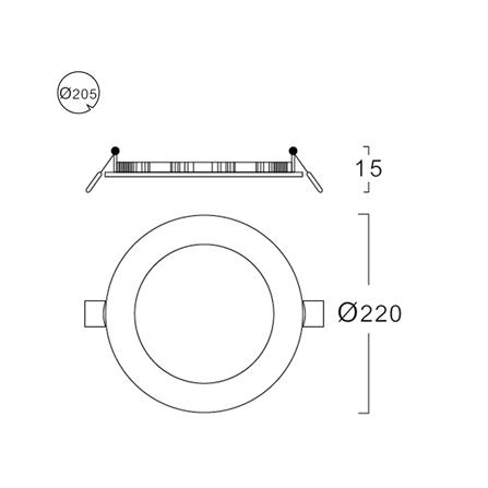 ดาวน์ไลท์ LED LUMAX 20-A0717 8.7 นิ้ว 18 วัตต์ DAYLIGHT สีขาว_6