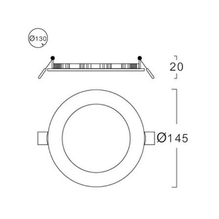 ดาวน์ไลท์ LED LUMAX 20-A0713 5.7 นิ้ว 9 วัตต์ DAYLIGHT สีขาว_6